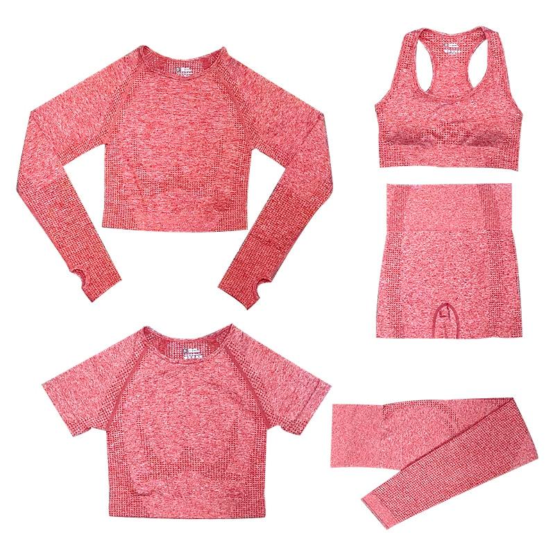 5-delige Sport Set | Dames tops en sportleggings met hoge taille - Image 13