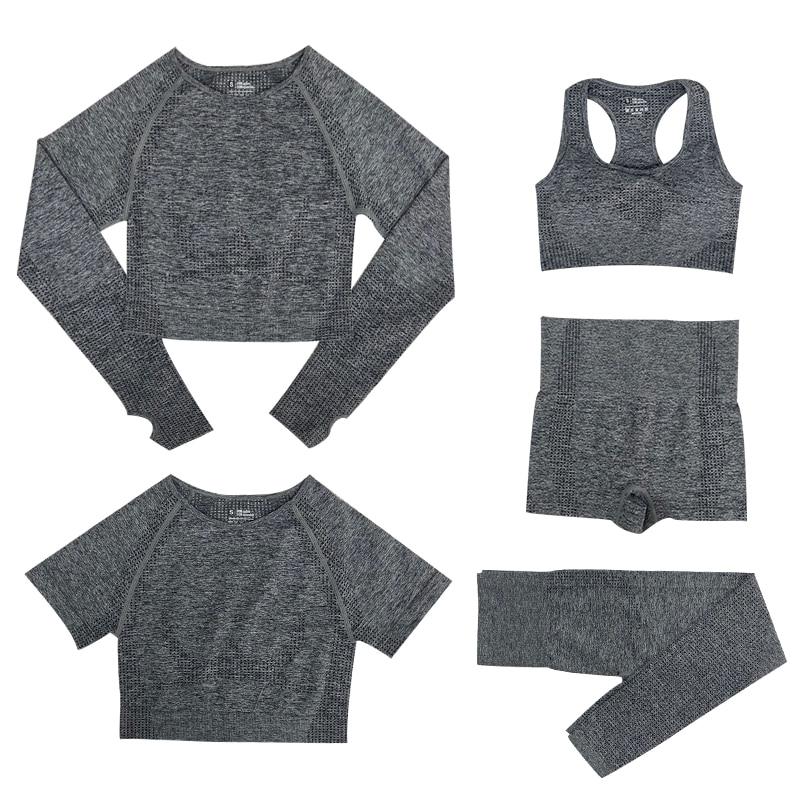 5-delige Sport Set | Dames tops en sportleggings met hoge taille - Image 14