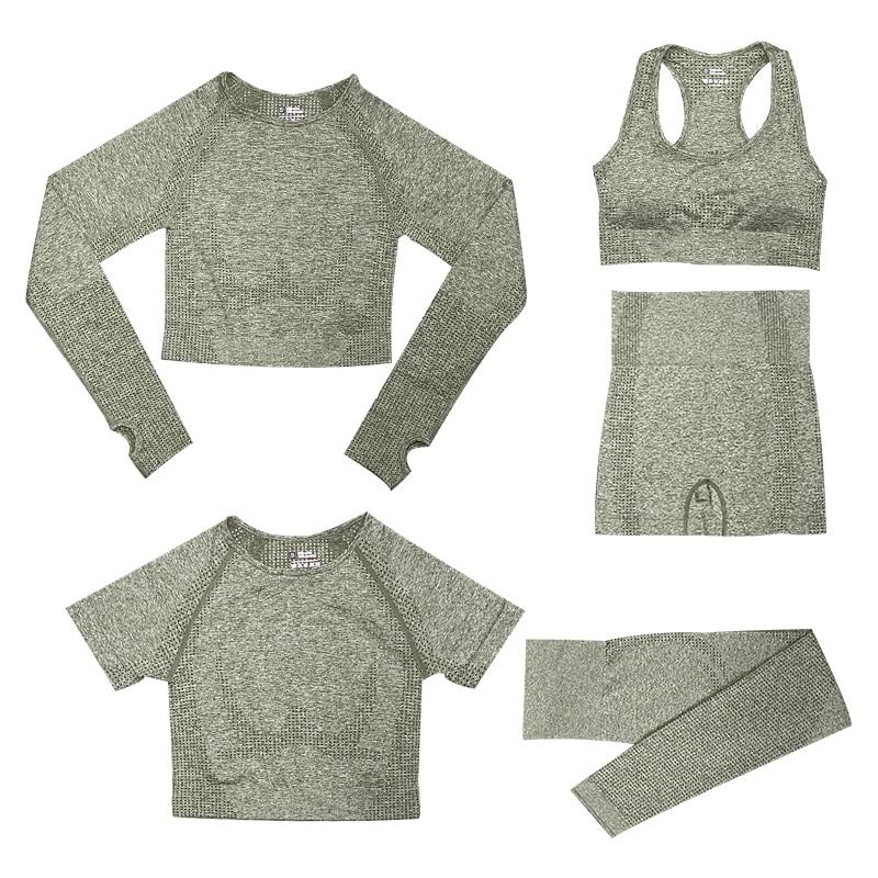 5-delige Sport Set | Dames tops en sportleggings met hoge taille - Image 6