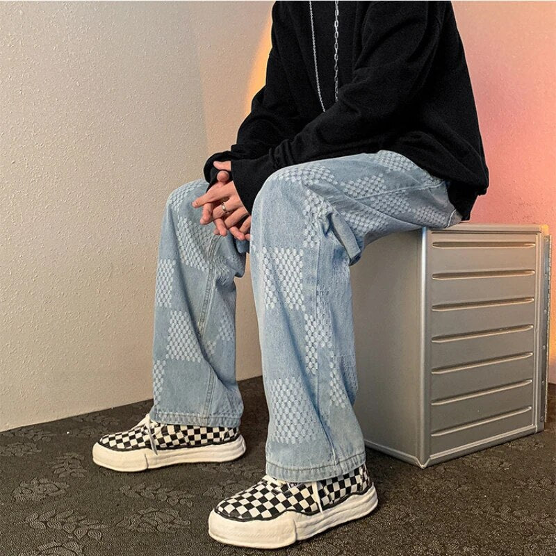 Arjen | Geruite Baggy Denim Broek voor Mannen - Image 2