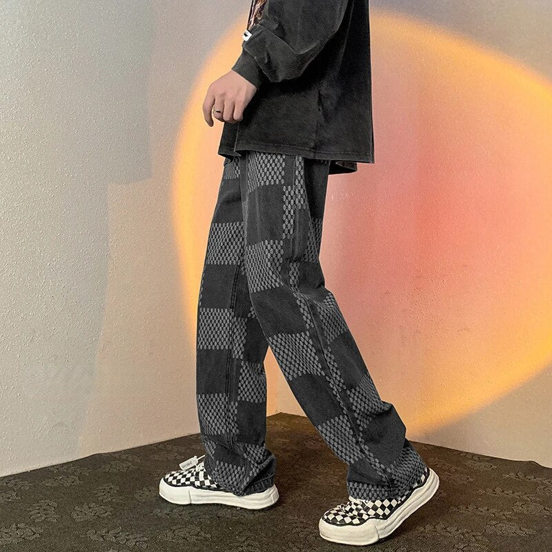 Arjen | Geruite Baggy Denim Broek voor Mannen - Image 3