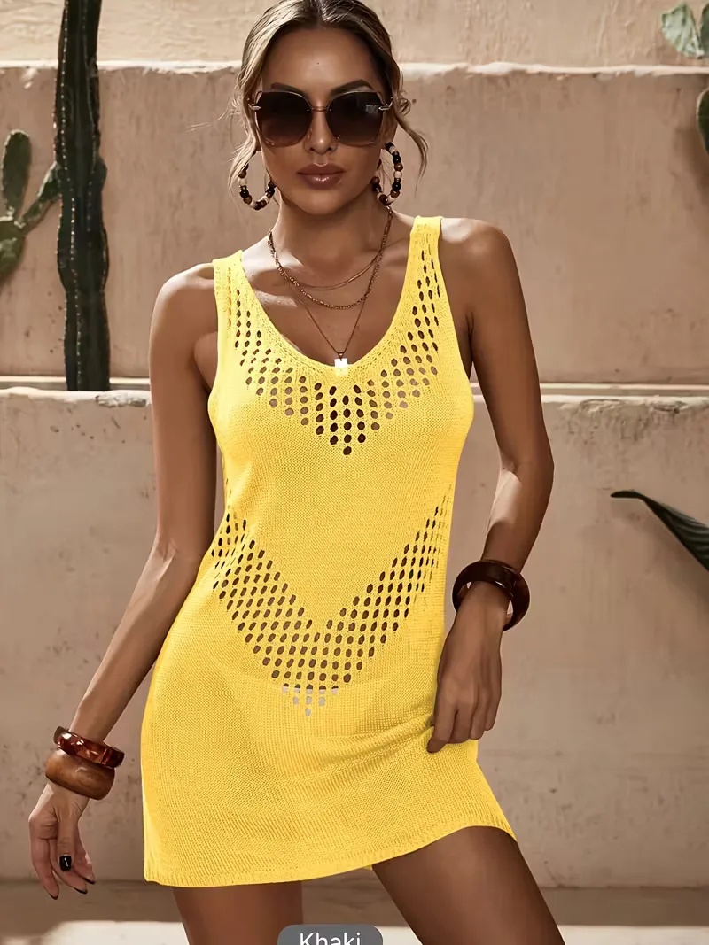 Beach cover-up met cut-out details - Image 27