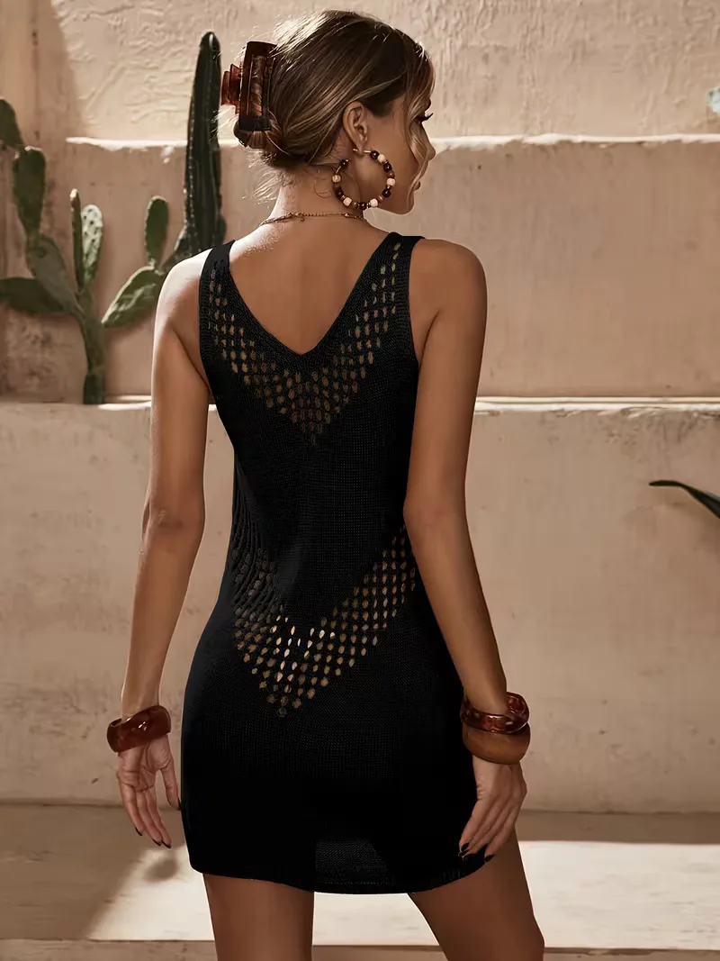 Beach cover-up met cut-out details - Image 7