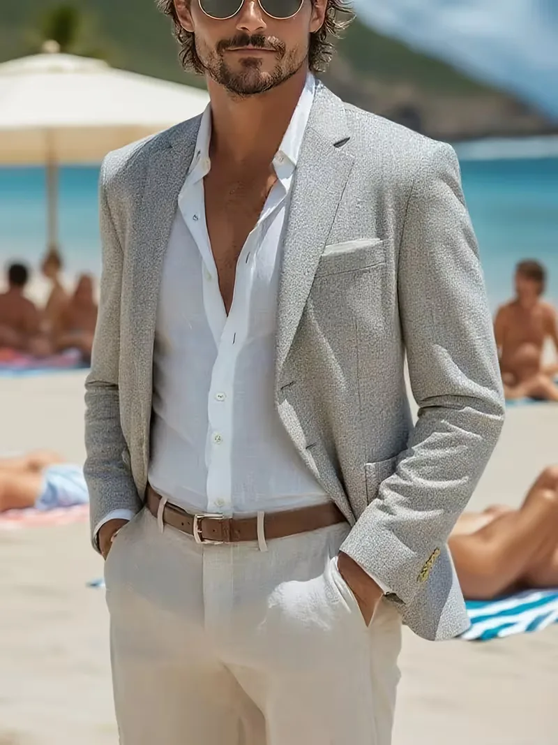 Blazer met V-hals en knopen - Image 2