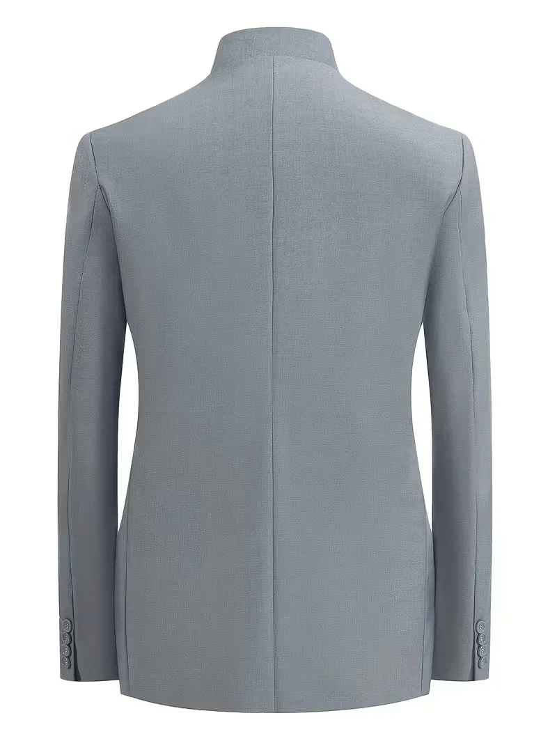 Blazer slim fit met mandarin collar - Image 14