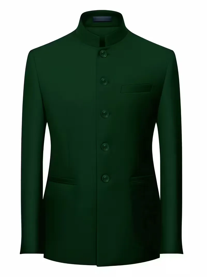 Blazer slim fit met mandarin collar - Image 19