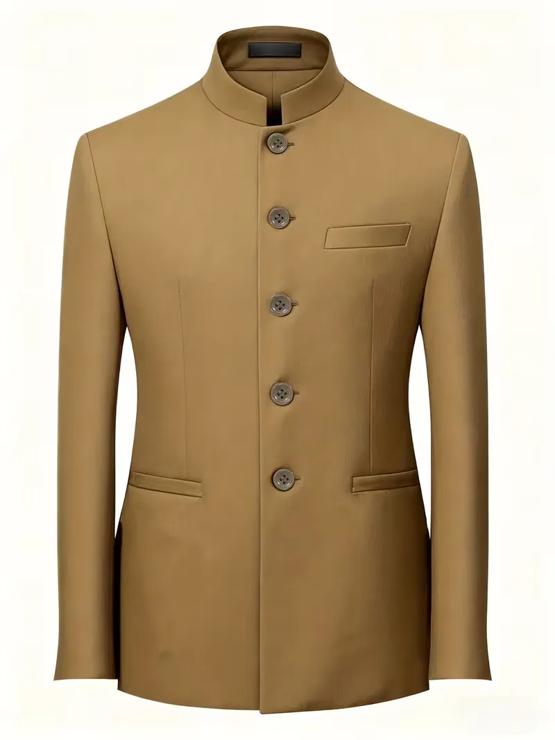 Blazer slim fit met mandarin collar - Image 24