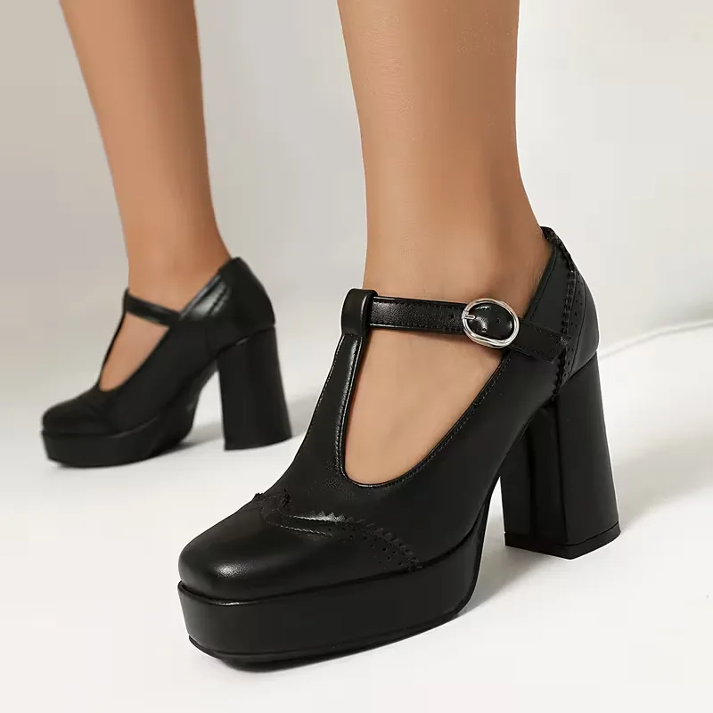 Blokhak schoenen met enkelbandje - Image 5