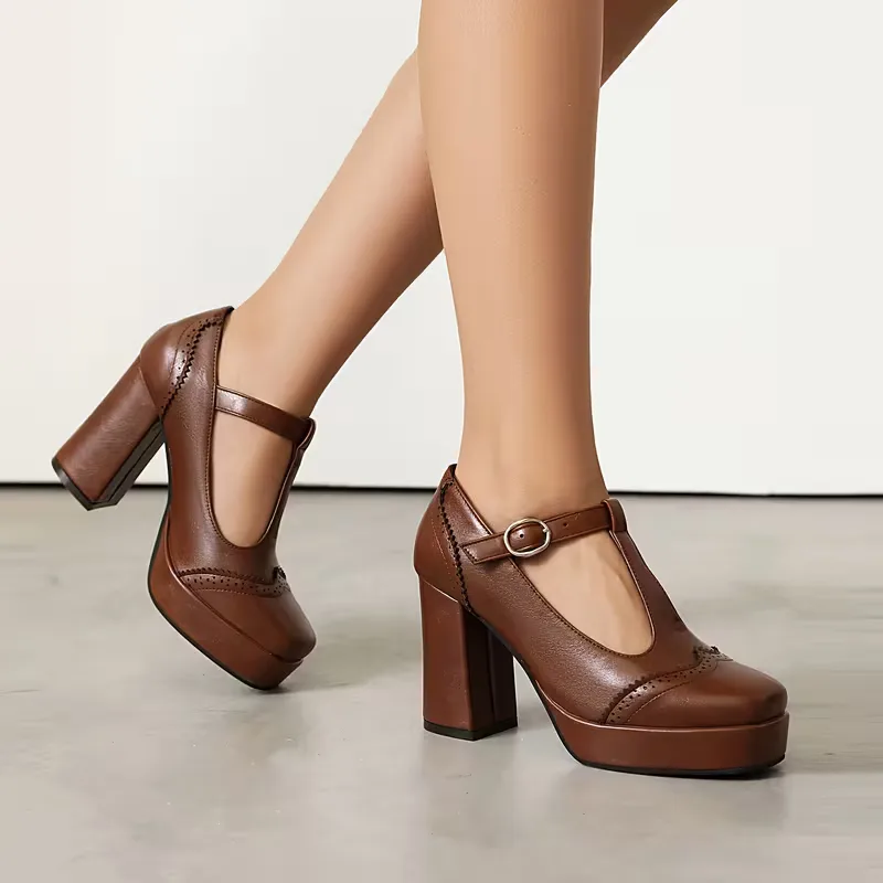 Blokhak schoenen met enkelbandje - Image 8