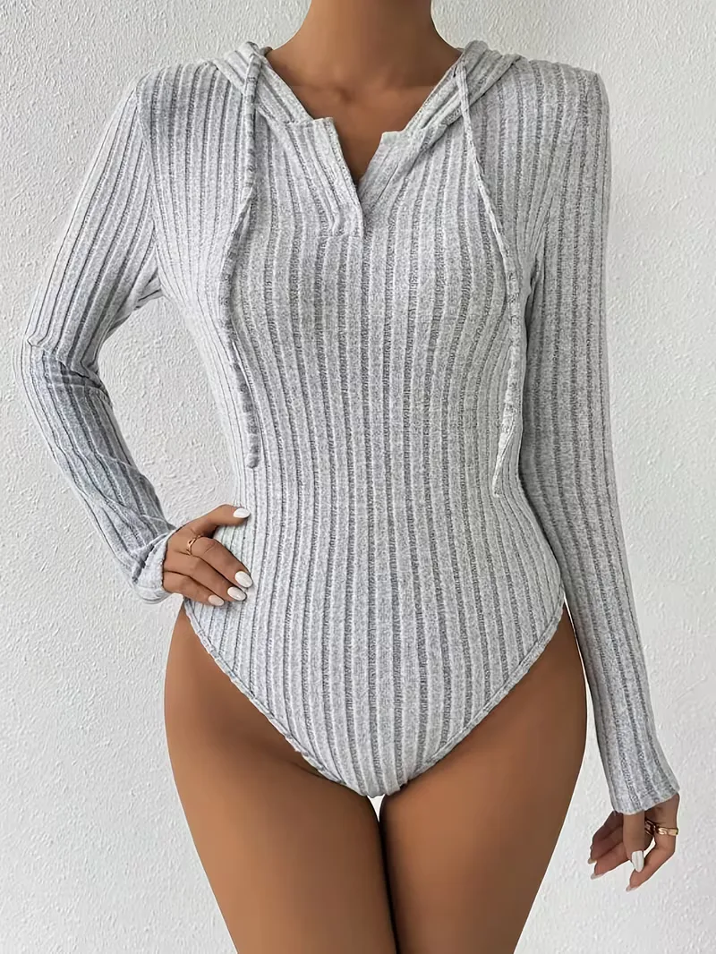 Bodysuit met capuchon en lange mouwen - Image 3