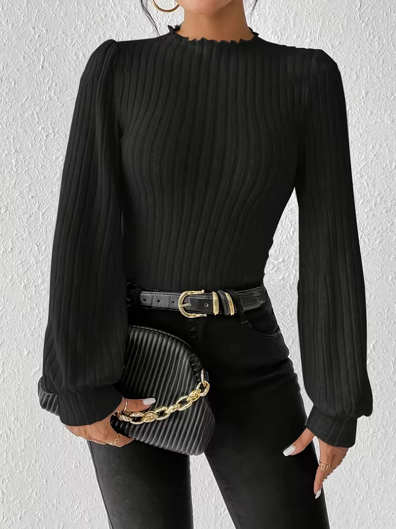 Bodysuit met rib-knit en lange mouwen - Image 2