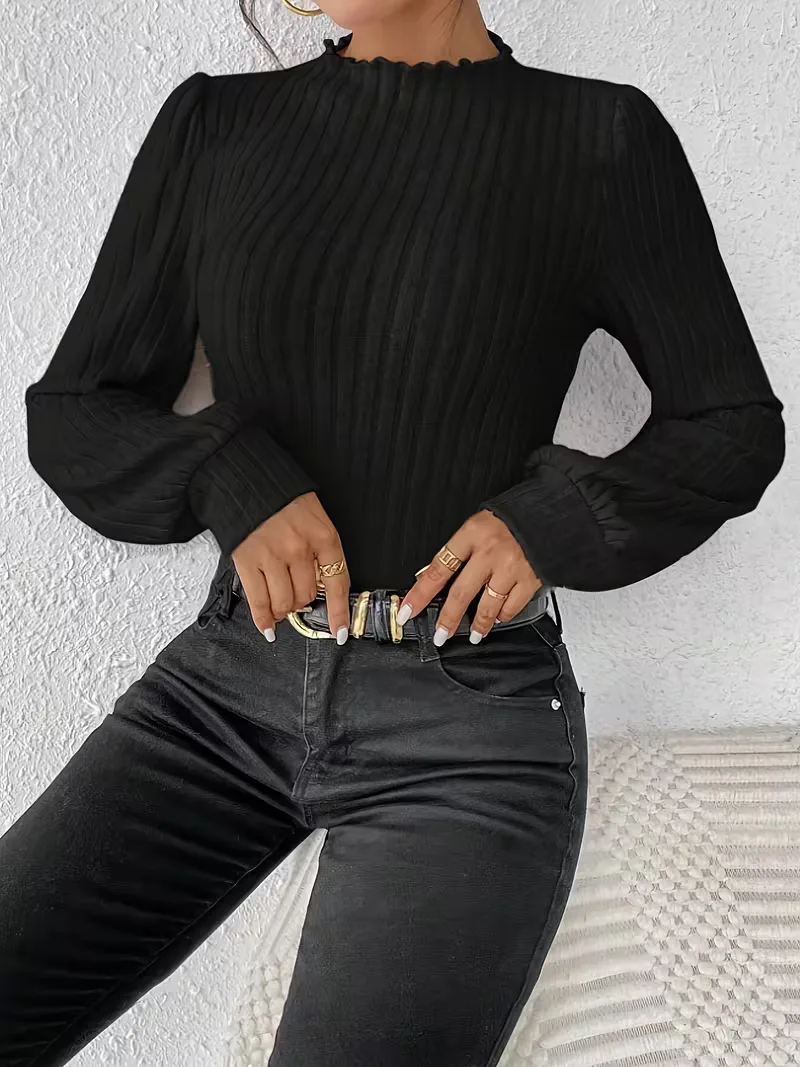Bodysuit met rib-knit en lange mouwen - Image 5