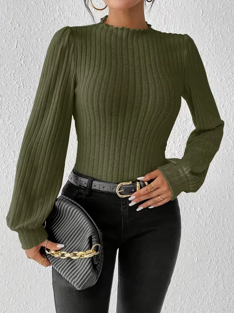 Bodysuit met rib-knit en lange mouwen - Image 7