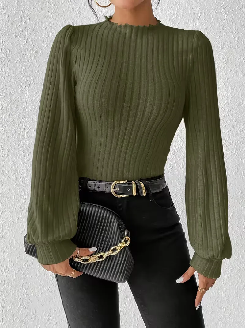 Bodysuit met rib-knit en lange mouwen - Image 9