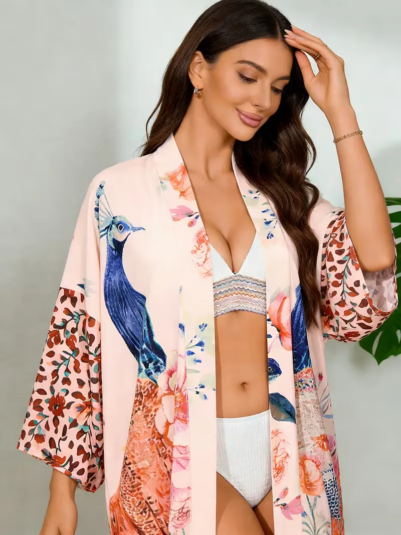 Bohemian cover-up met lange mouwen - Image 3