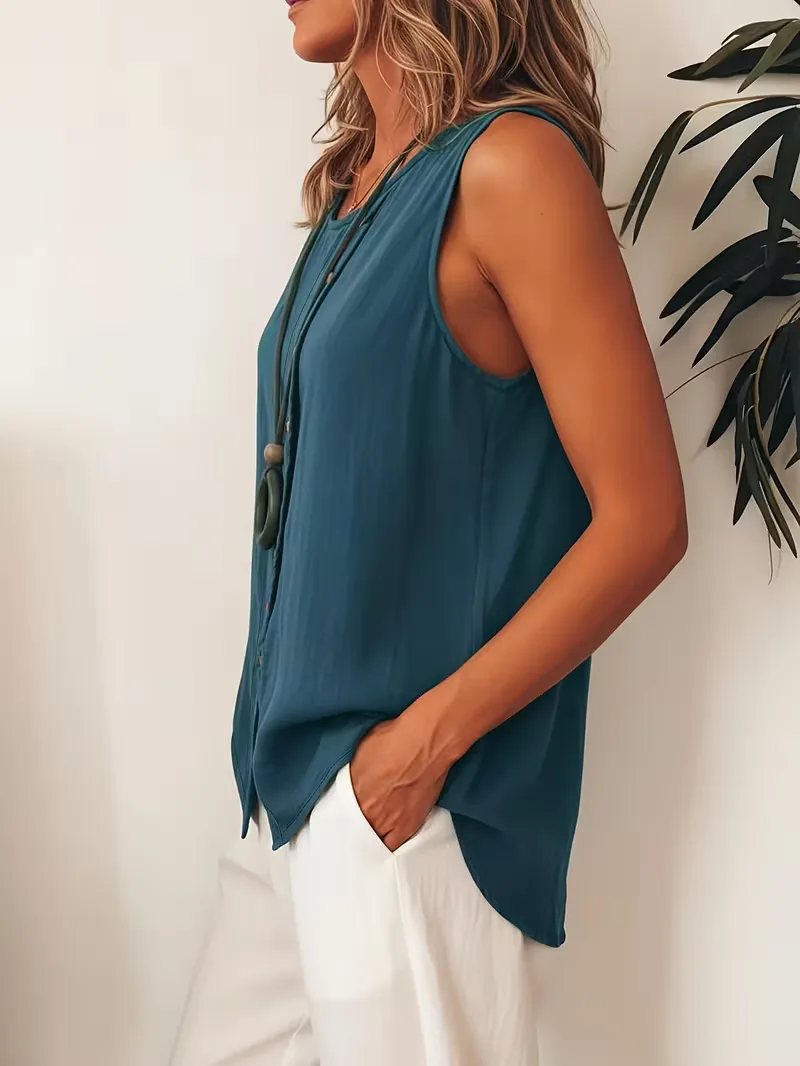 Bohemian dames blouse met knopen - Image 3