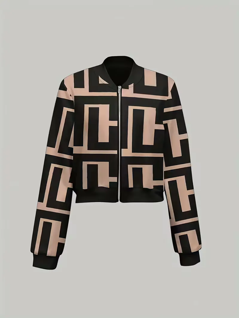 Bomberjack met geometrische print - Image 5