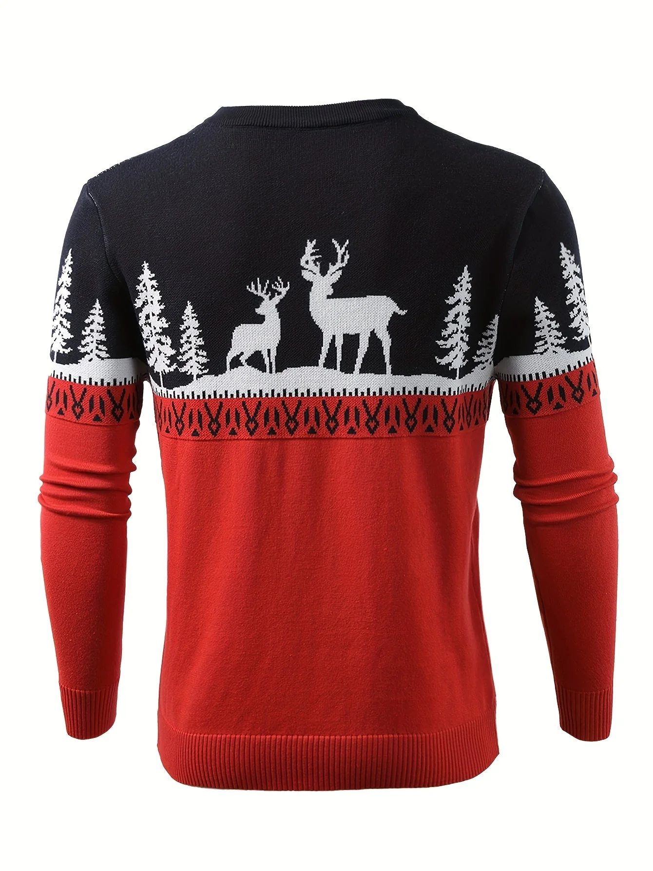 Bram | Feestelijke herentrui met kerst- en rendierprint - Image 11