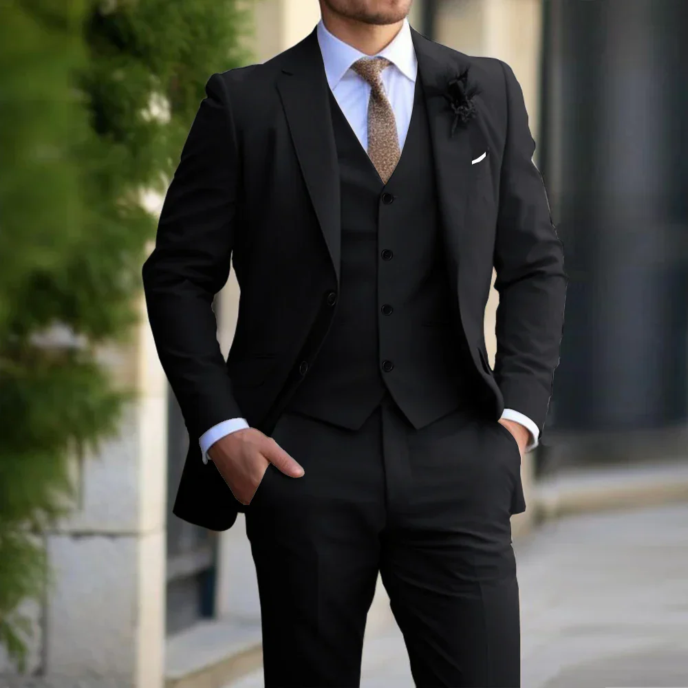 3-delige Set Voor Heren | Business Blazer | Vest | Broek - Image 3