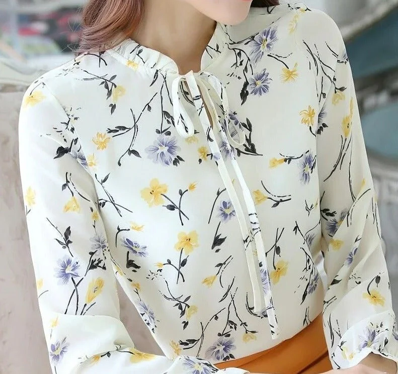Brice | Vlinderdas Kraag Chiffon Blouse - Image 3