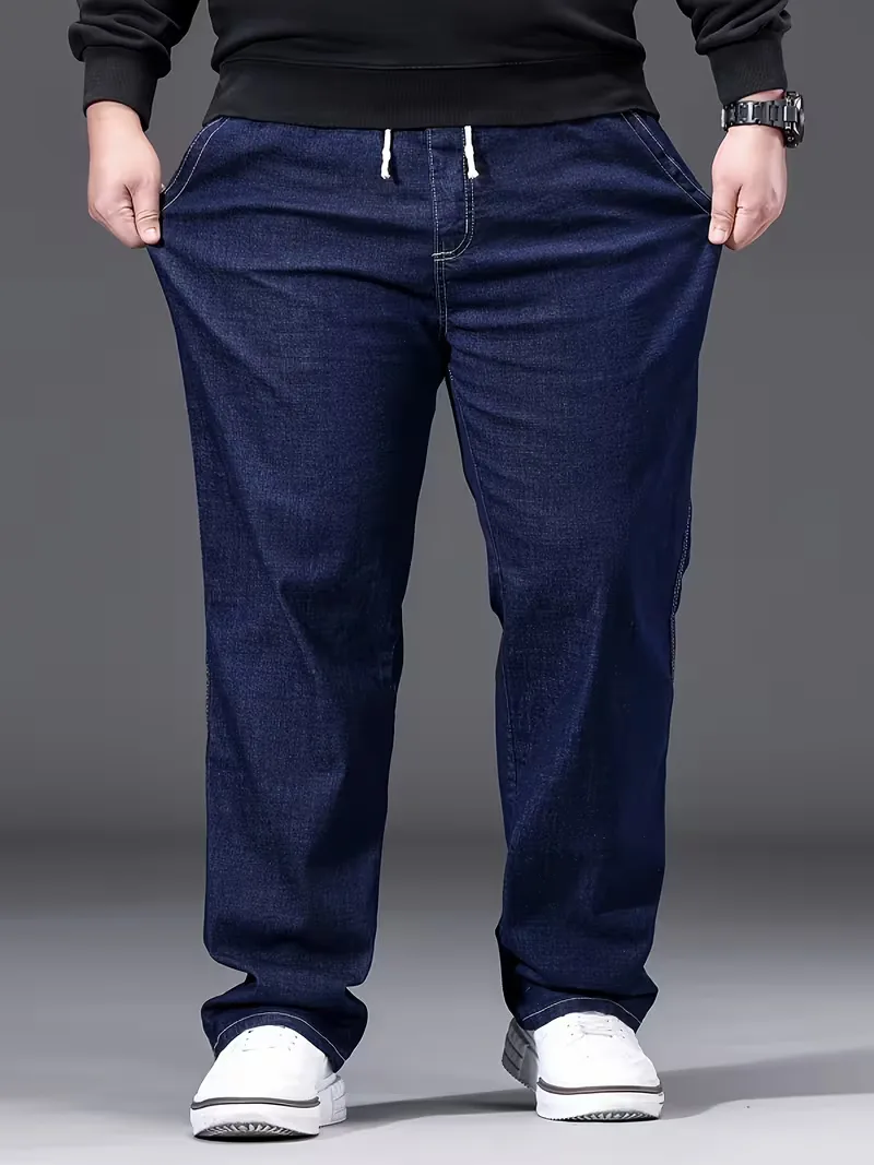 Broek met elastiek voor heren, los fit denim - Image 13