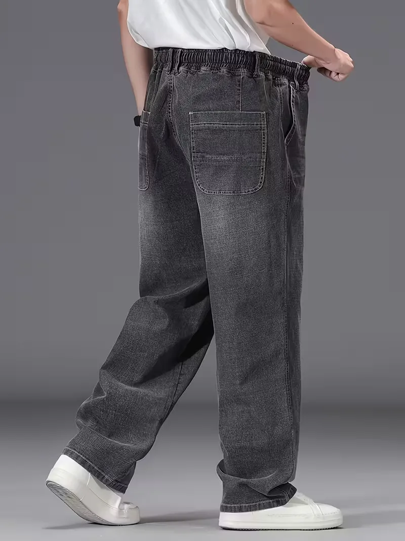 Broek met elastiek voor heren, los fit denim - Image 5
