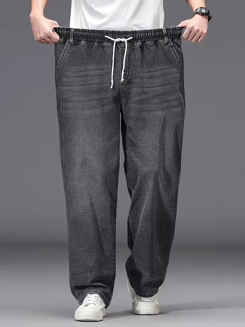 Broek met elastiek voor heren, los fit denim - Image 7