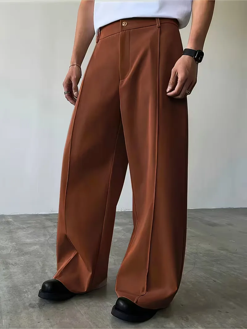 Broek met geplooid design en losse rechte pijp - Image 11