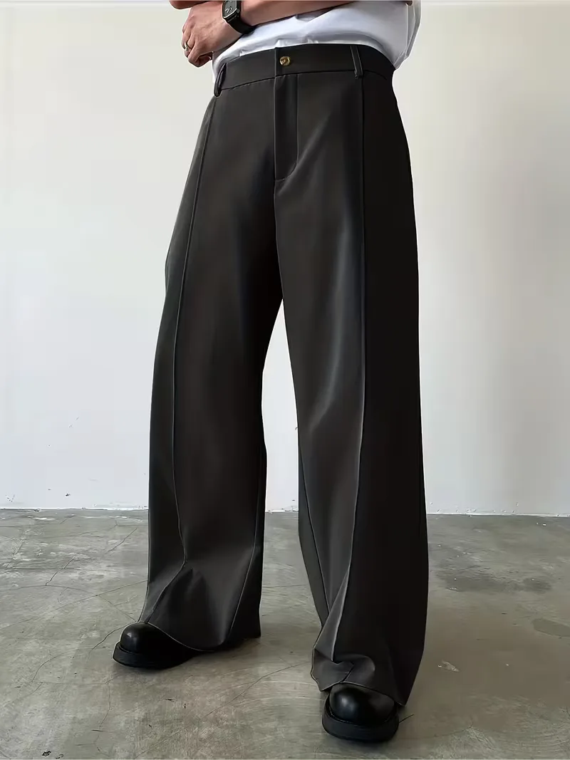 Broek met geplooid design en losse rechte pijp - Image 13