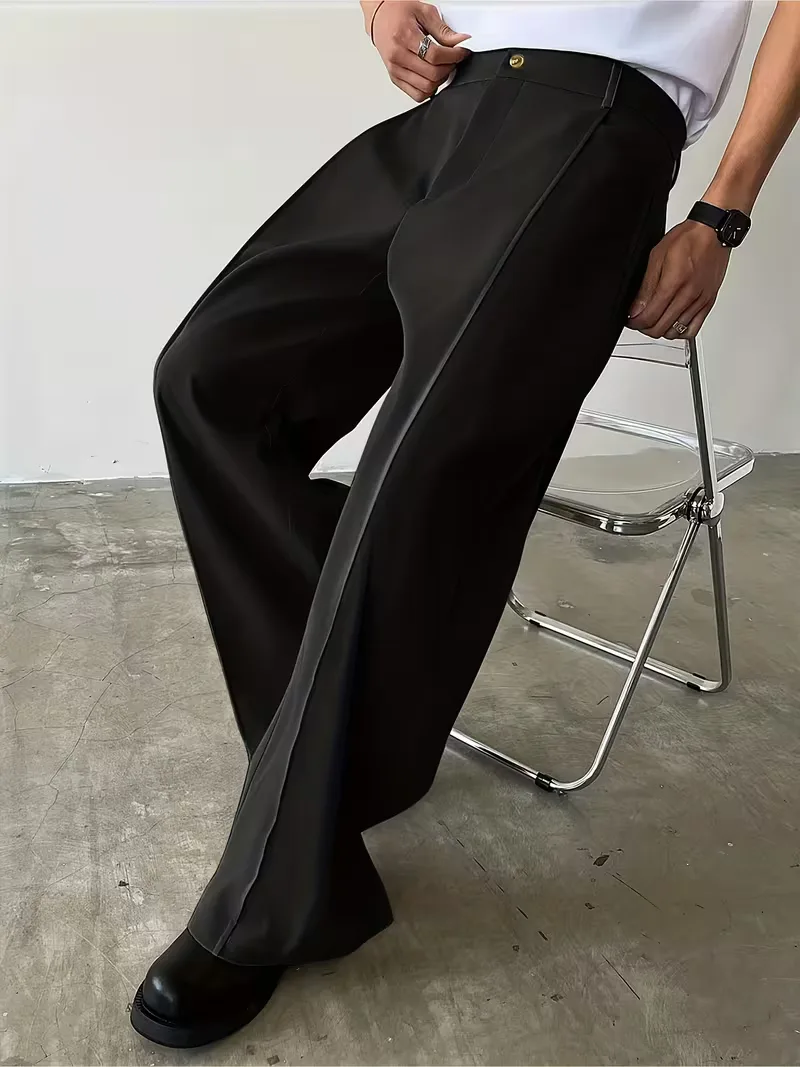 Broek met geplooid design en losse rechte pijp - Image 17