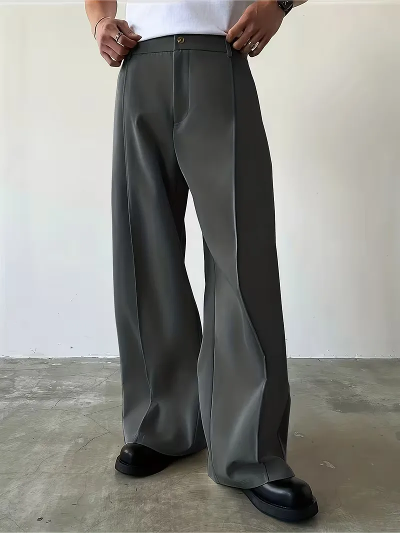 Broek met geplooid design en losse rechte pijp - Image 22