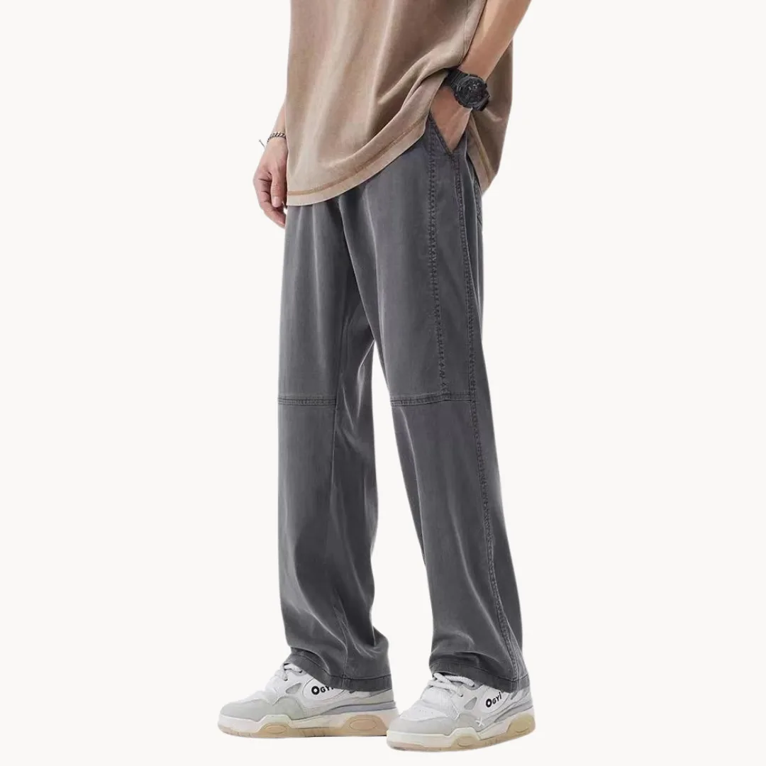 Herenbroek met rechte pasvorm en elastische taille - Image 12