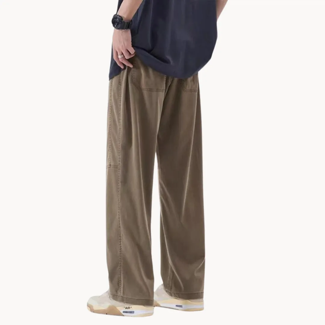 Herenbroek met rechte pasvorm en elastische taille - Image 2