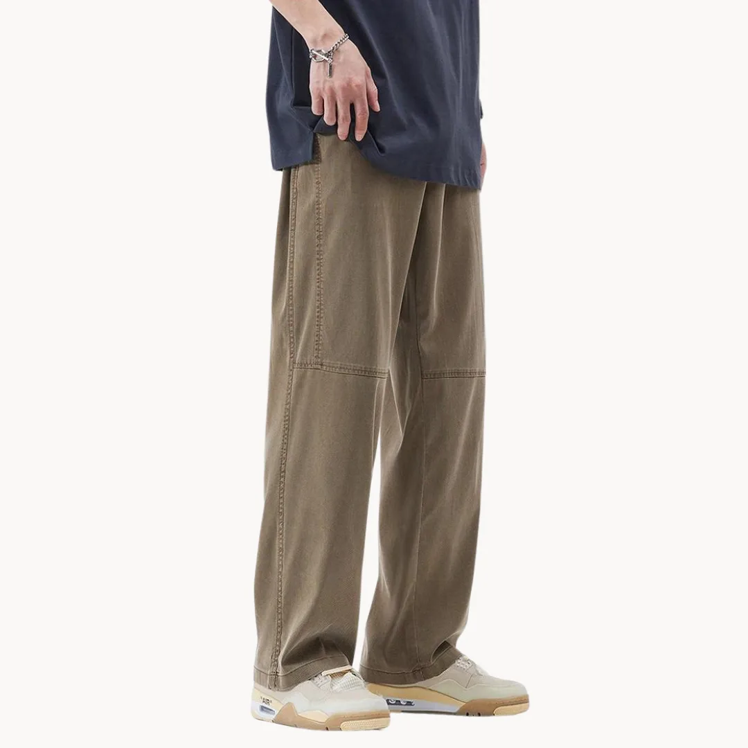 Herenbroek met rechte pasvorm en elastische taille - Image 3