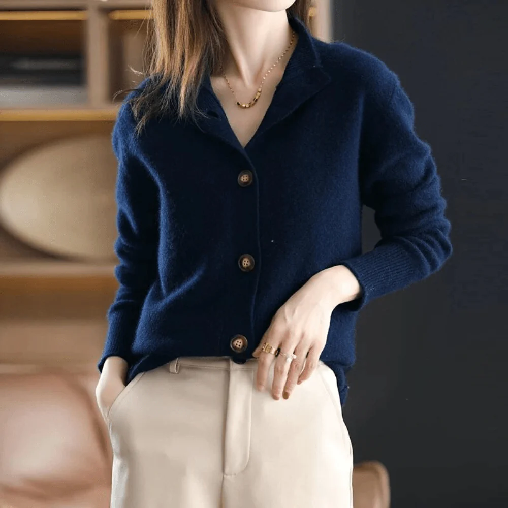 Cashmere cardigan met opstaande kraag - Image 6