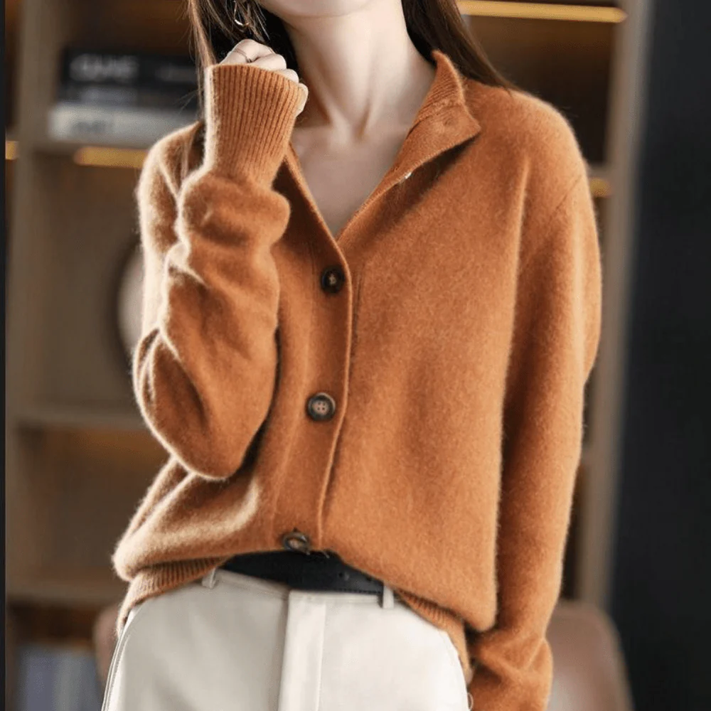 Cashmere cardigan met opstaande kraag - Image 7
