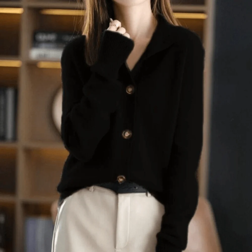 Cashmere cardigan met opstaande kraag - Image 8