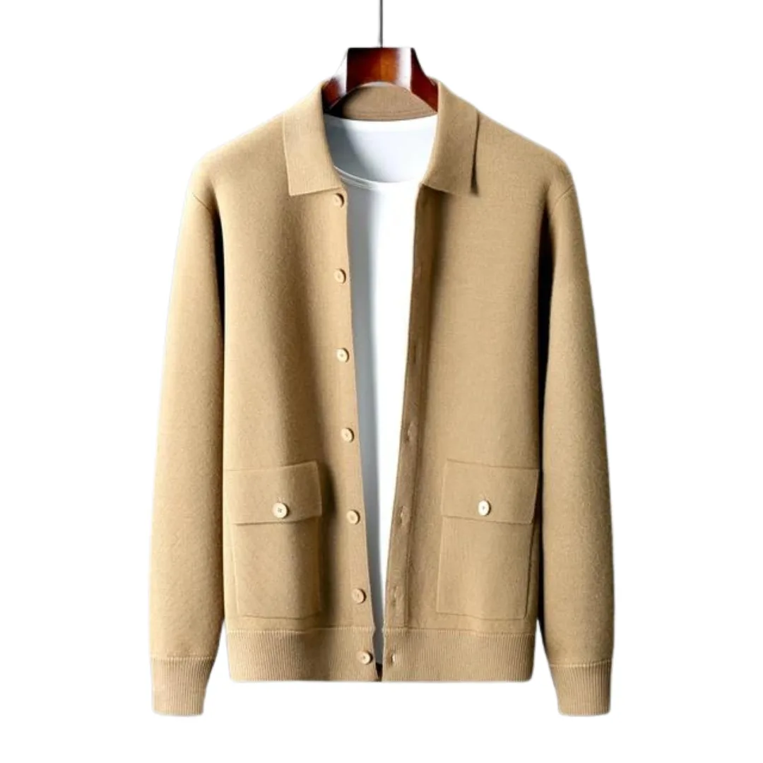 Cashmere jas met opstaande kraag en klepzakken - Image 7