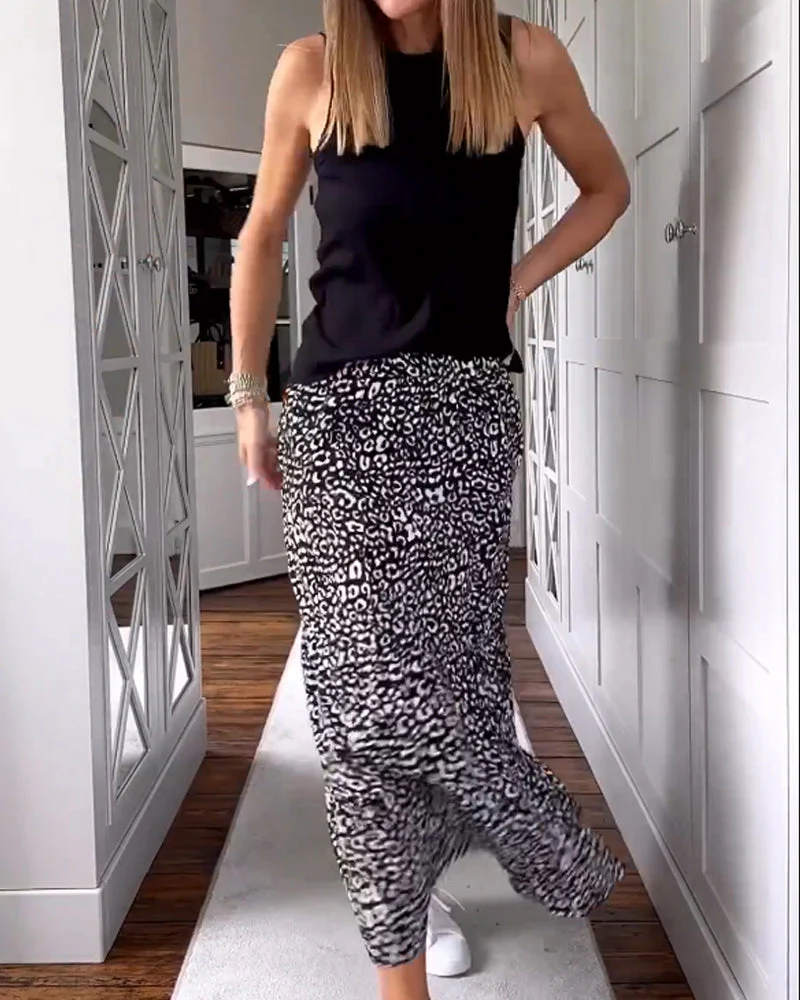 Casual bedrukte lange rok - Image 4