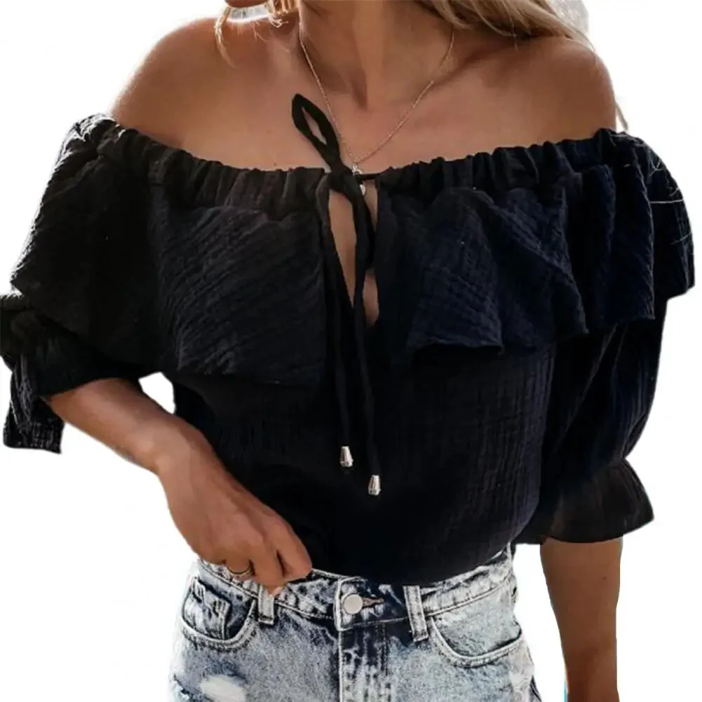 Casual blouse met ruches - Image 2