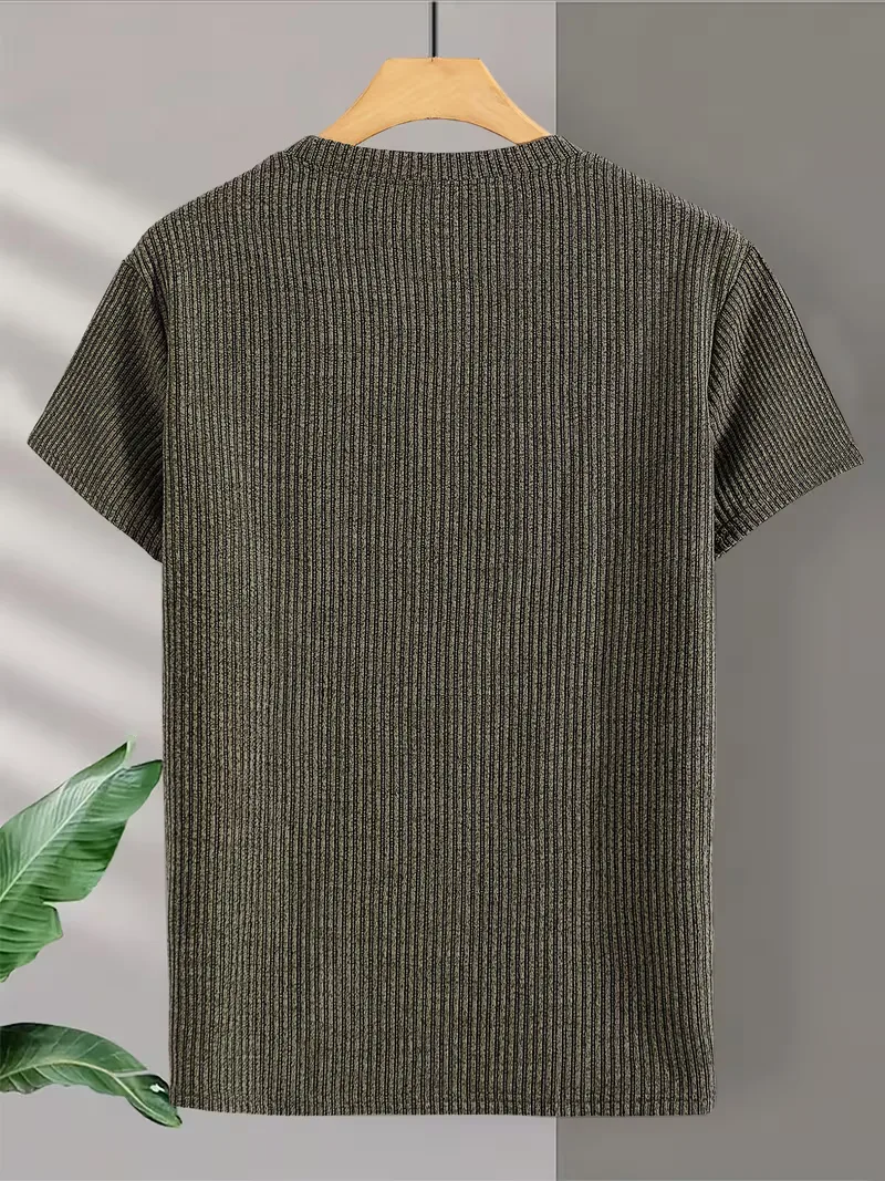 Casual heren T-shirt met jacquard patroon - Image 12