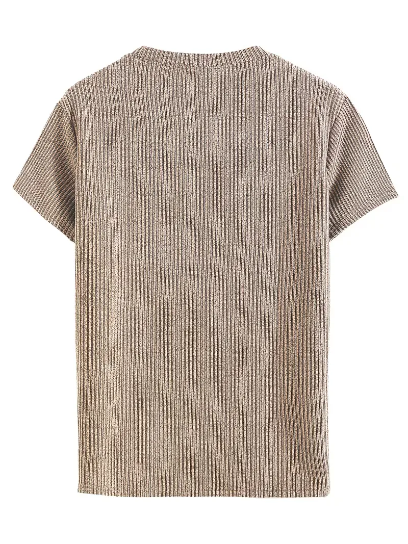 Casual heren T-shirt met jacquard patroon - Image 17