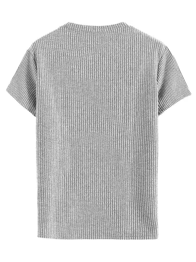 Casual heren T-shirt met jacquard patroon - Image 22