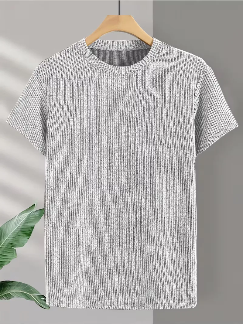 Casual heren T-shirt met jacquard patroon - Image 23