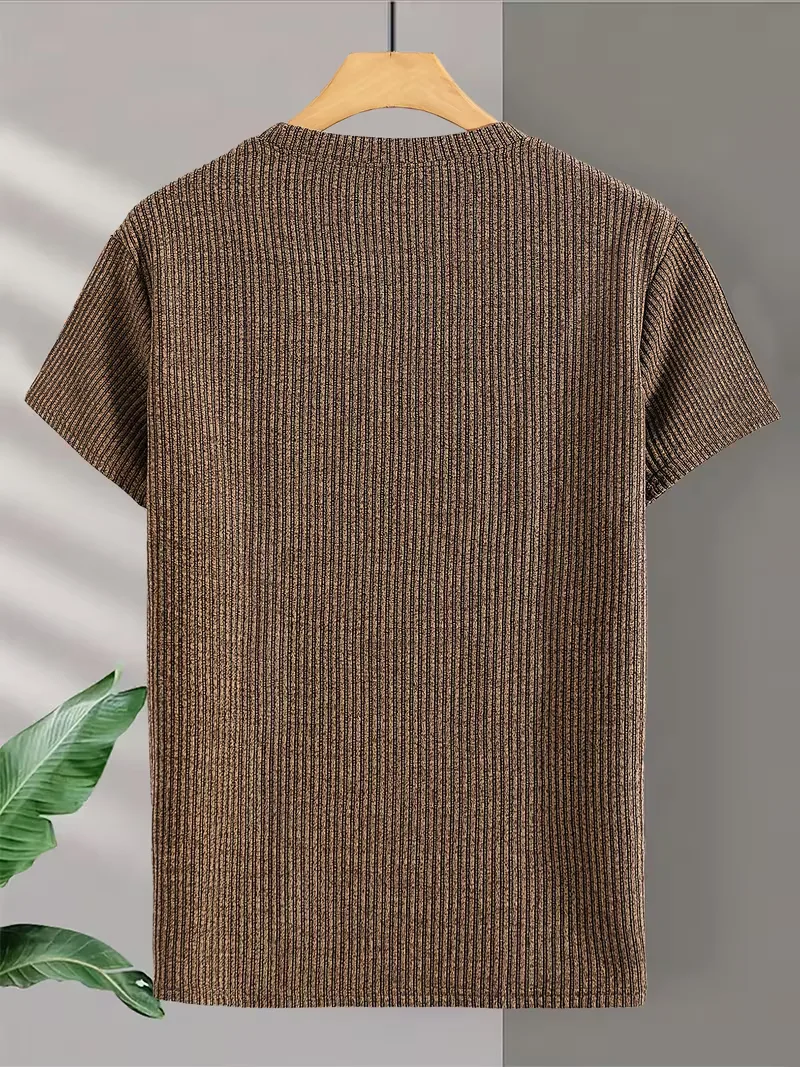 Casual heren T-shirt met jacquard patroon - Image 7