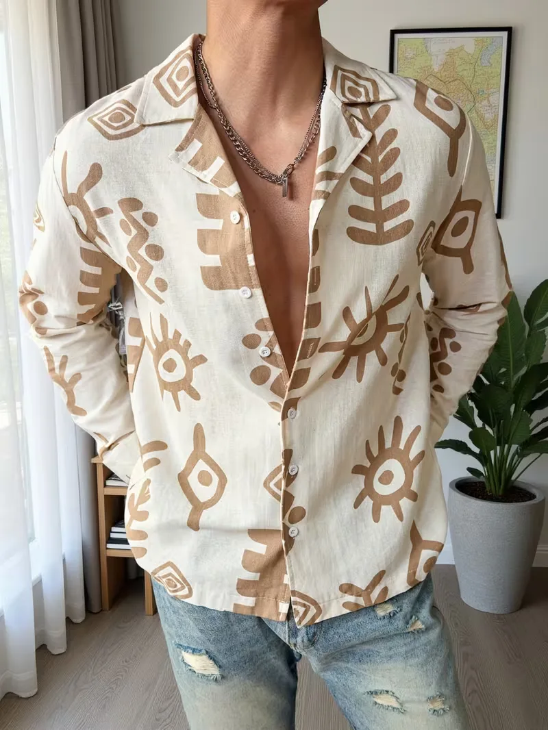 Casual overhemd met abstract print - Image 2