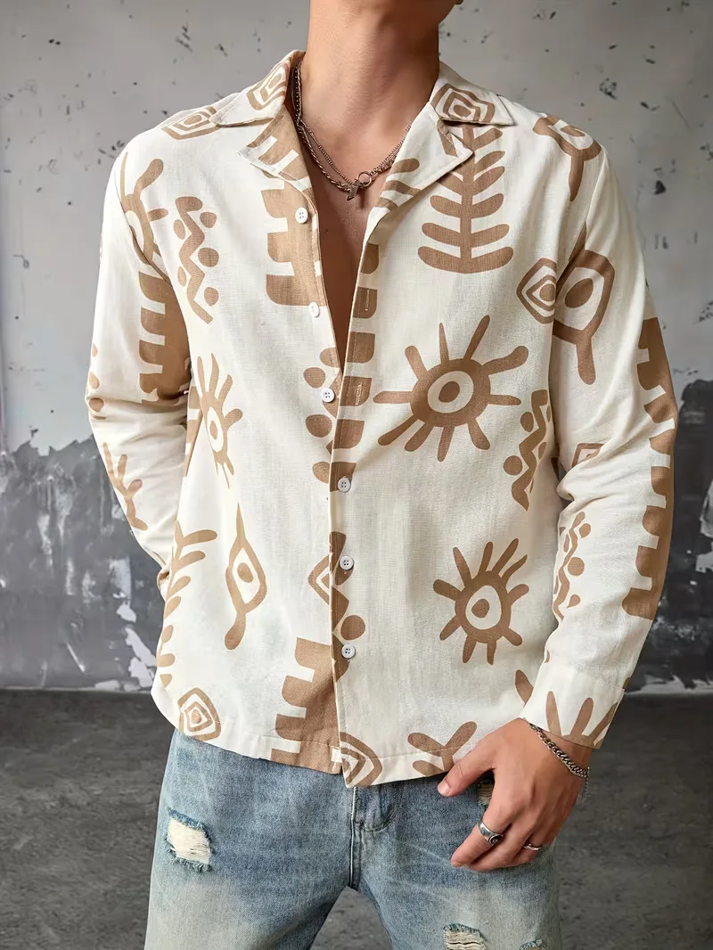 Casual overhemd met abstract print - Image 5