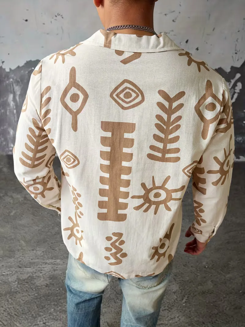 Casual overhemd met abstract print - Image 6
