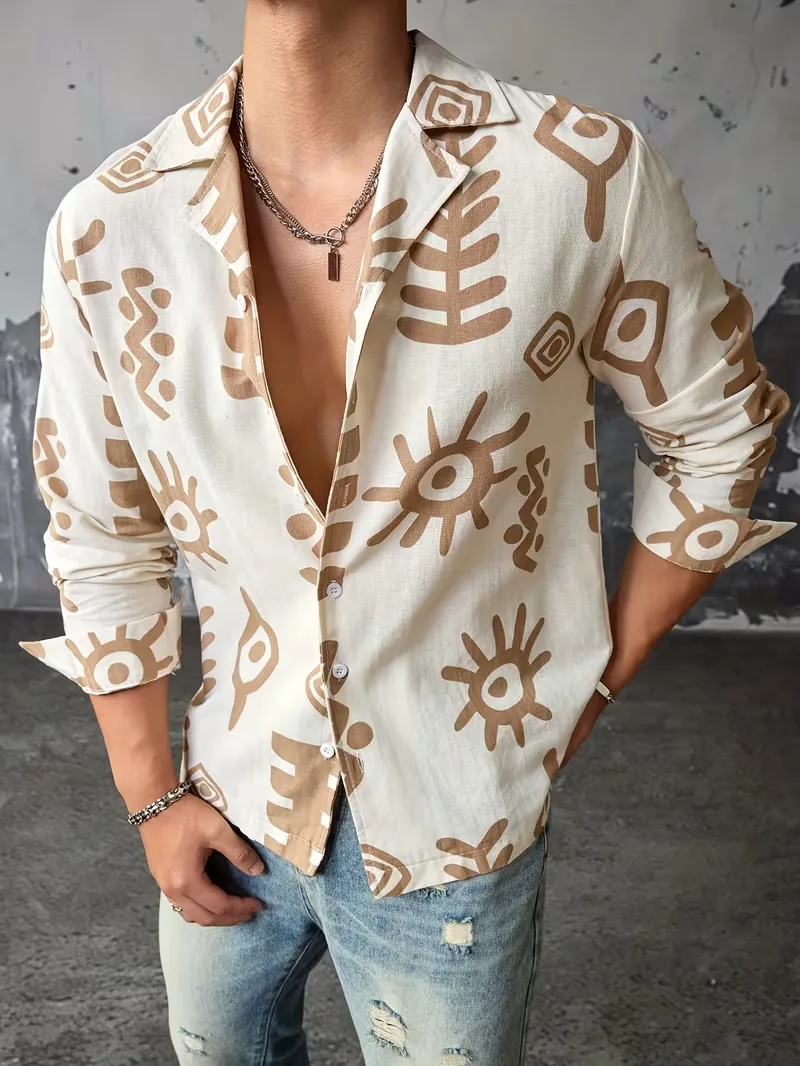 Casual overhemd met abstract print - Image 7