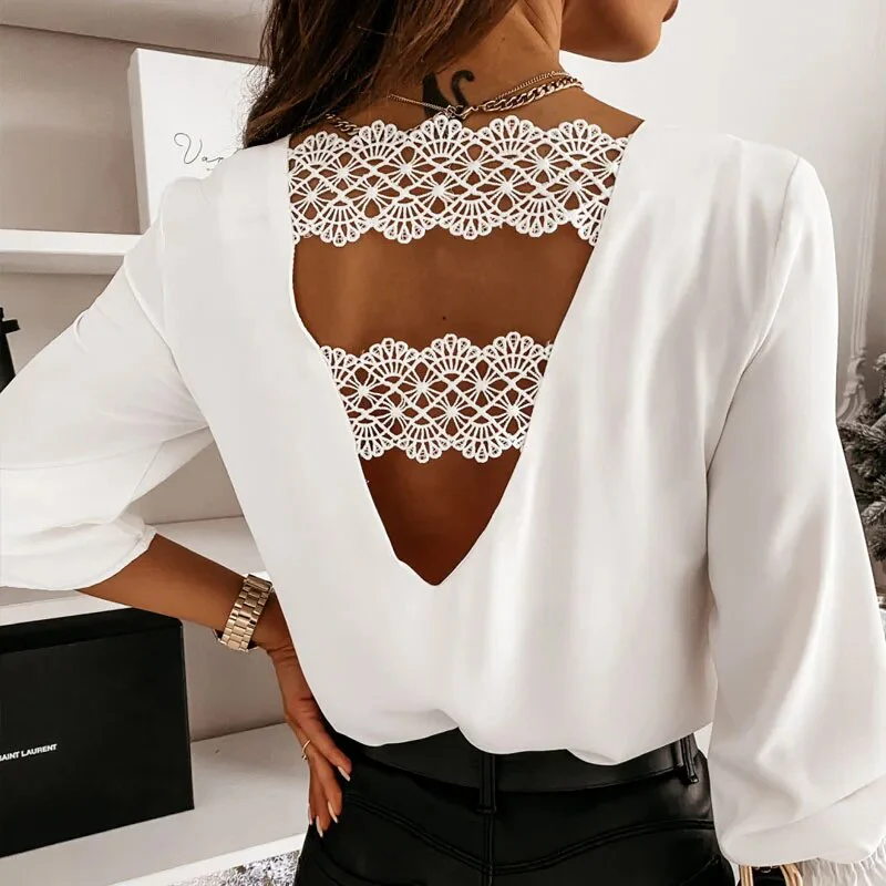 Chiffon Blouse met Kant - Image 2